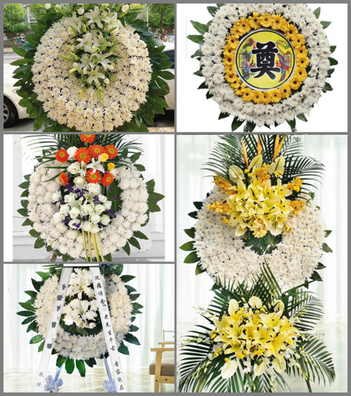 山东莱芜莱城区雪野镇蜂窝村花圈速递