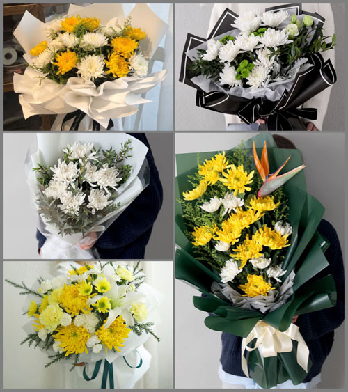 山东莱芜莱城区雪野镇蜂窝村白事花束代送